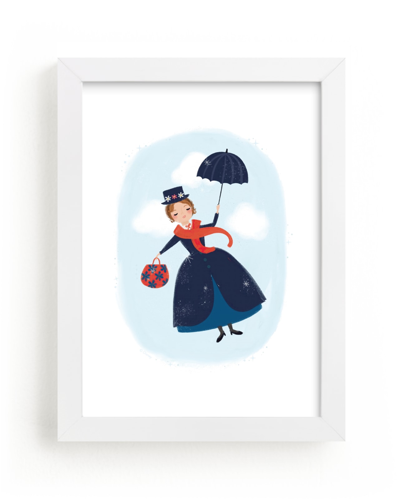 "Disney's Mary Poppins Flies" - Limited Edition Art Print by Itsy Belle Studio in beautiful frame options and a variety of sizes.