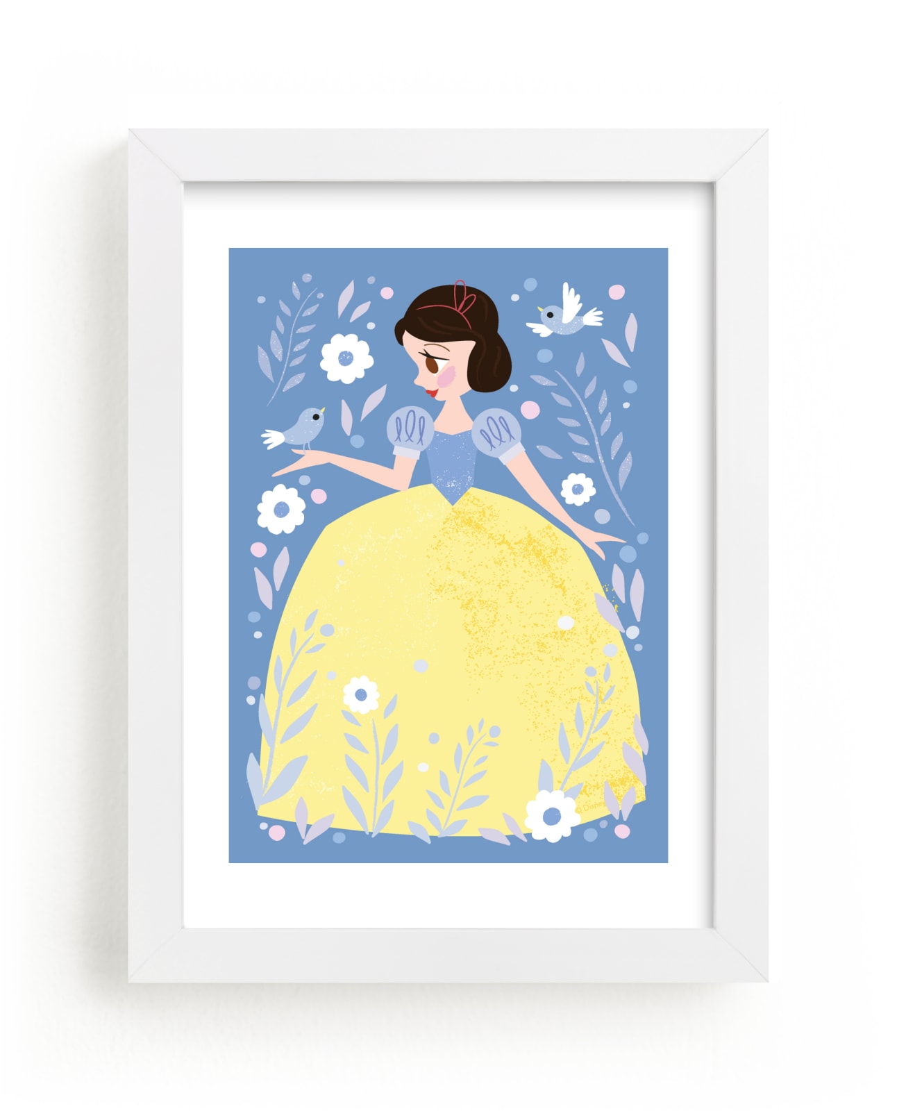 "Disney Enchanted Snow White" - Limited Edition Art Print by Angela Thompson in beautiful frame options and a variety of sizes.