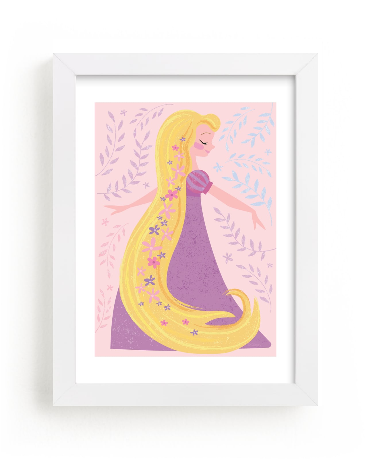 "Disney Dreaming Rapunzel" - Limited Edition Art Print by Angela Thompson in beautiful frame options and a variety of sizes.