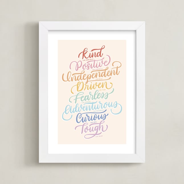 "Disney Princess Traits" - Limited Edition Art Print by Carolyn Kach in beautiful frame options and a variety of sizes.