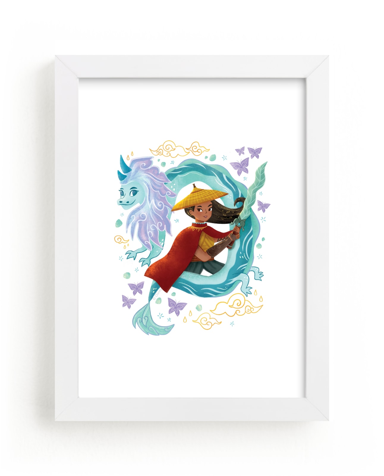 "Disney's Warrior Princess Raya" - Limited Edition Art Print by curiouszhi in beautiful frame options and a variety of sizes.