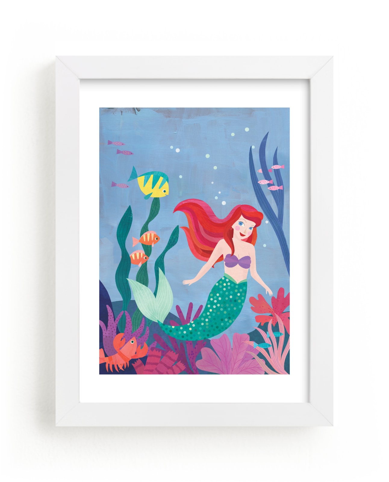 "Disney's Ariel & Friends" - Limited Edition Art Print by melanie mikecz in beautiful frame options and a variety of sizes.