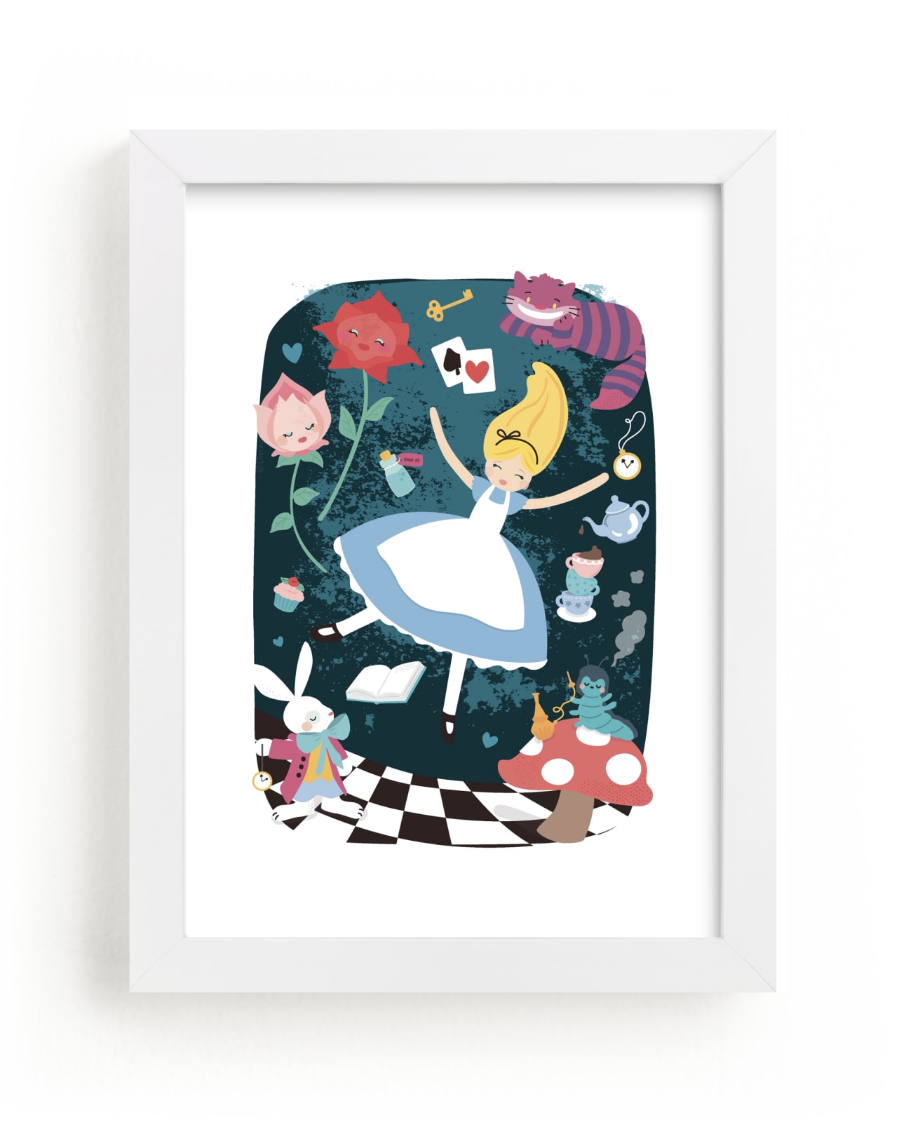 "The Rabbithole from Disney's Alice In Wonderland" - Limited Edition Art Print by peetie design in beautiful frame options and a variety of sizes.