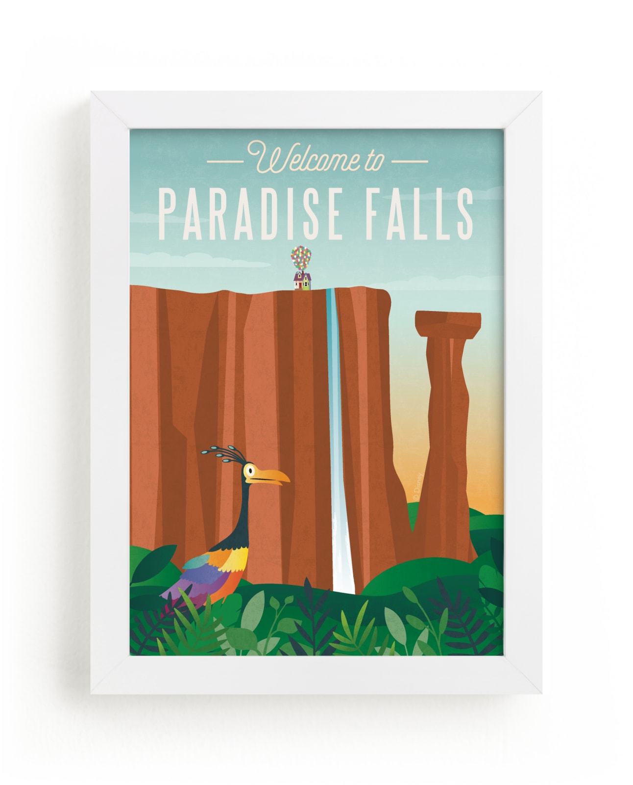 Welcome to Paradise Falls from Up | Krystek Disney and by Prints Disney Art Minted Pixar\'s Erica