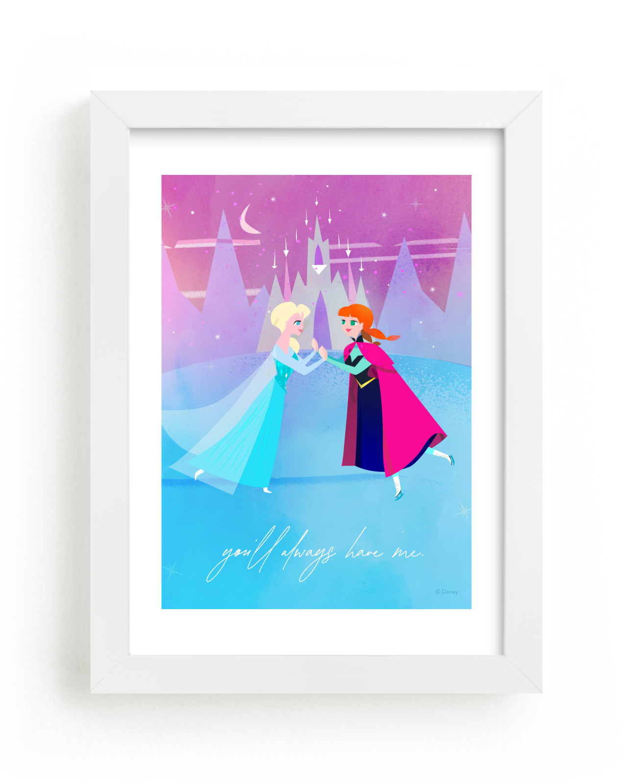 Elsa and Anna from Disney's Frozen Disney Art Prints by Lori Wemple