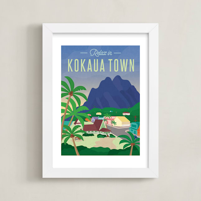 "Relax in Disney's Kokaua Town" - Limited Edition Art Print by Erica Krystek in beautiful frame options and a variety of sizes.