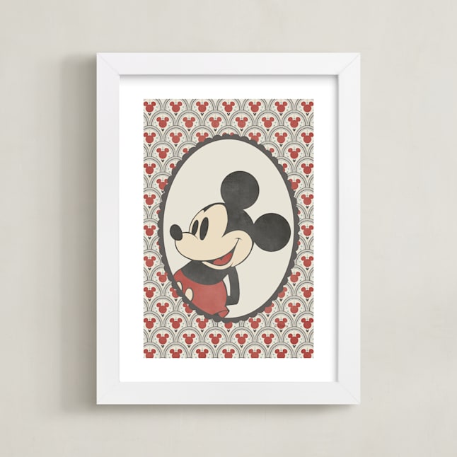 "Disney's Mickey Antique Wallpaper" - Limited Edition Art Print by Heather Schertzer in beautiful frame options and a variety of sizes.