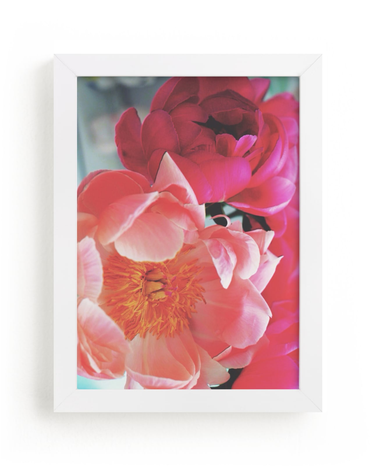 "Vintage Peonies" - Limited Edition Art Print by HafnHafStudio in beautiful frame options and a variety of sizes.