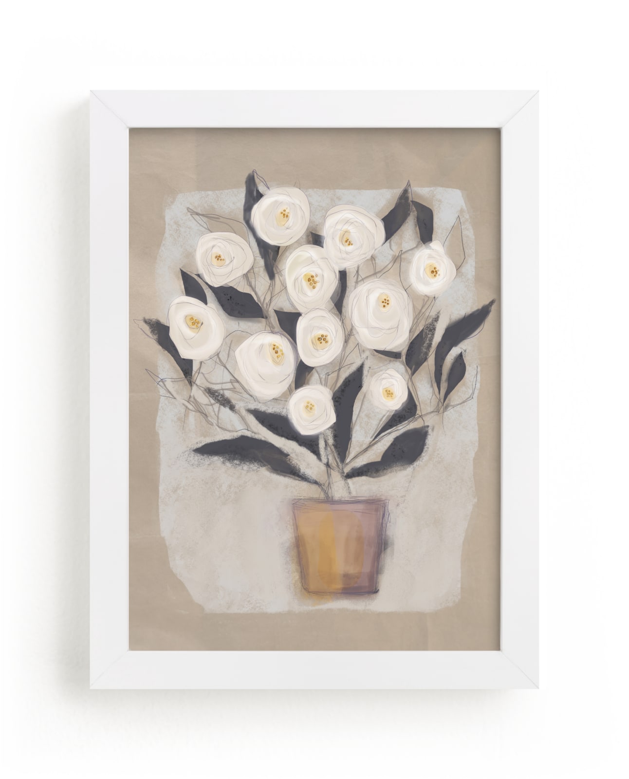 "The Gardenia" - Limited Edition Art Print by Jacquelyn Sloane Siklos in beautiful frame options and a variety of sizes.