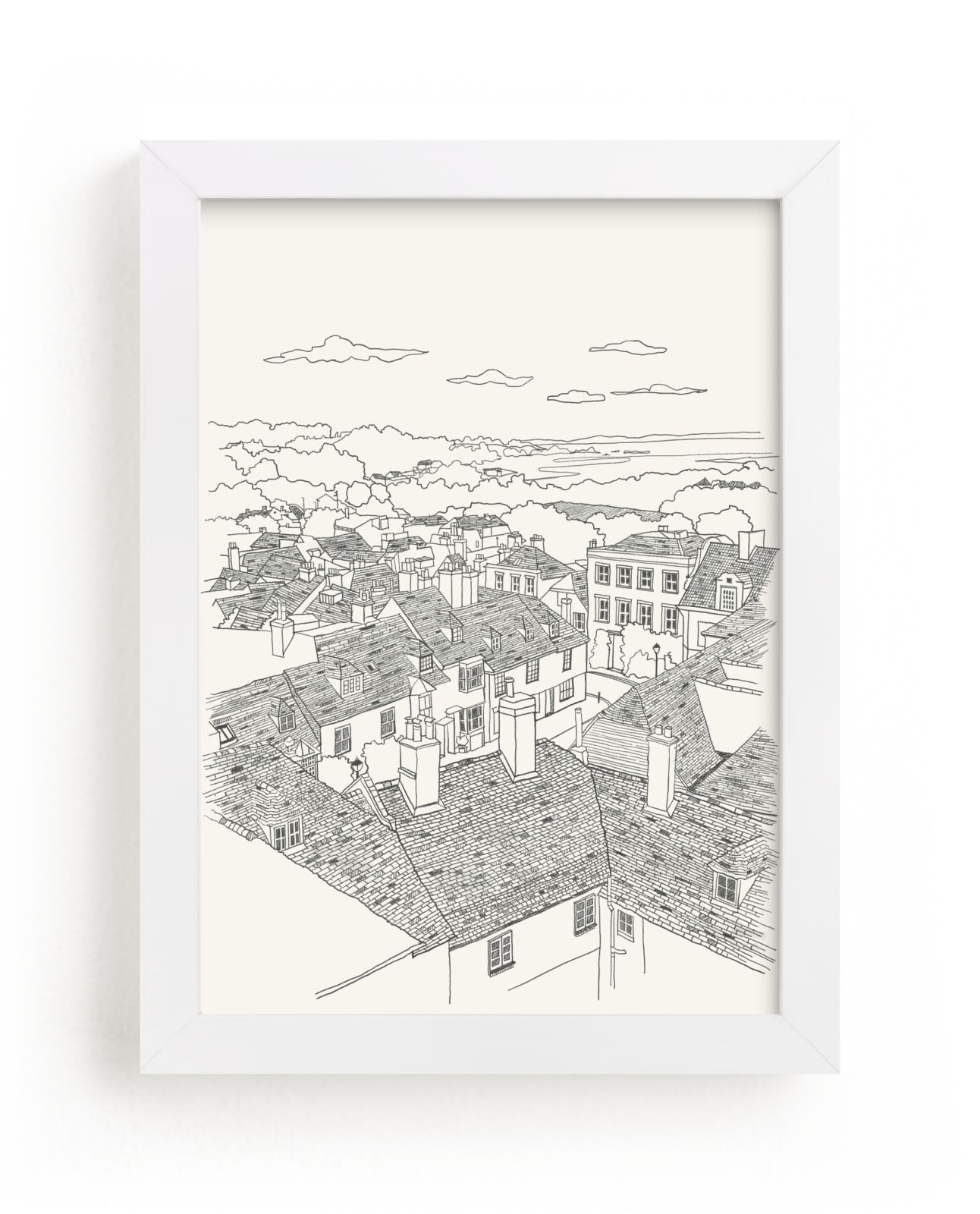 "Rye Town" - Limited Edition Art Print by Adelyn T. in beautiful frame options and a variety of sizes.