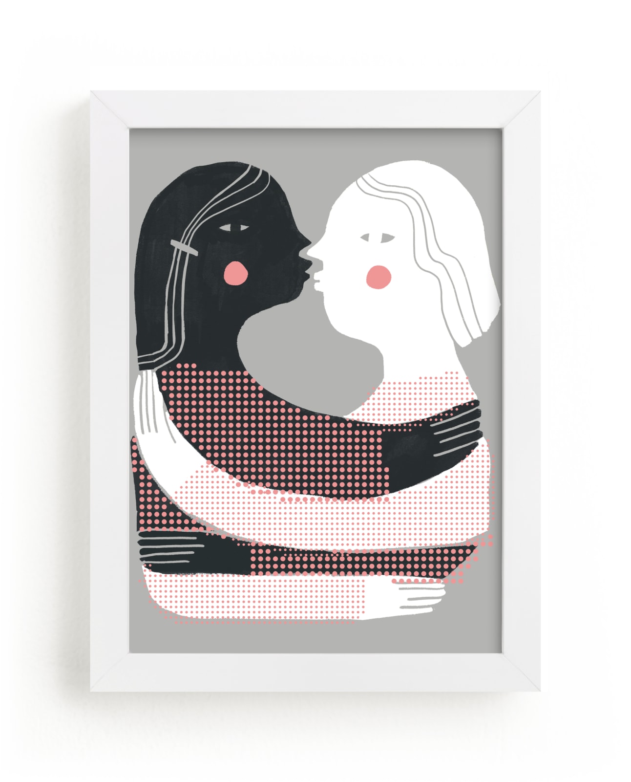 "Girl Meets Girl" - Limited Edition Art Print by Gina Ortiz in beautiful frame options and a variety of sizes.