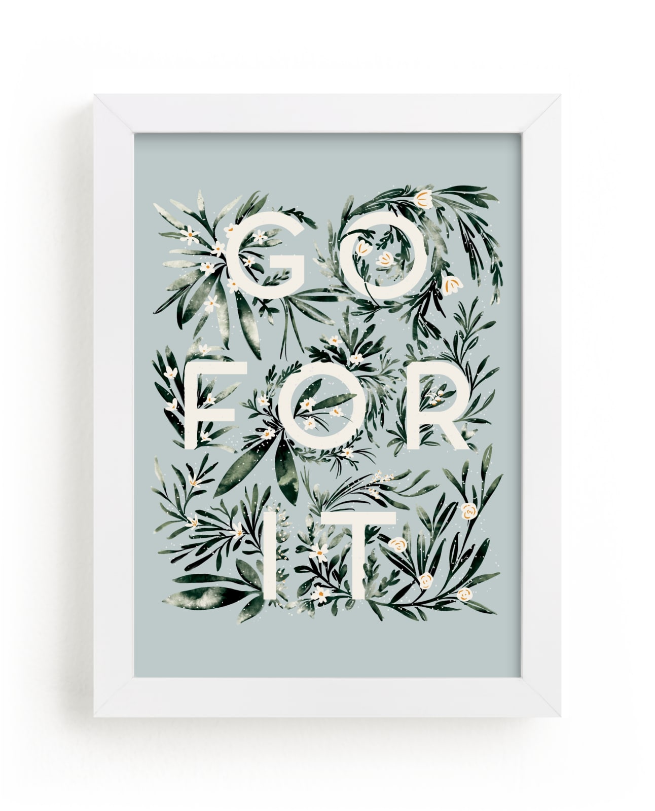 "Go For It" - Limited Edition Art Print by Gwen Bedat in beautiful frame options and a variety of sizes.