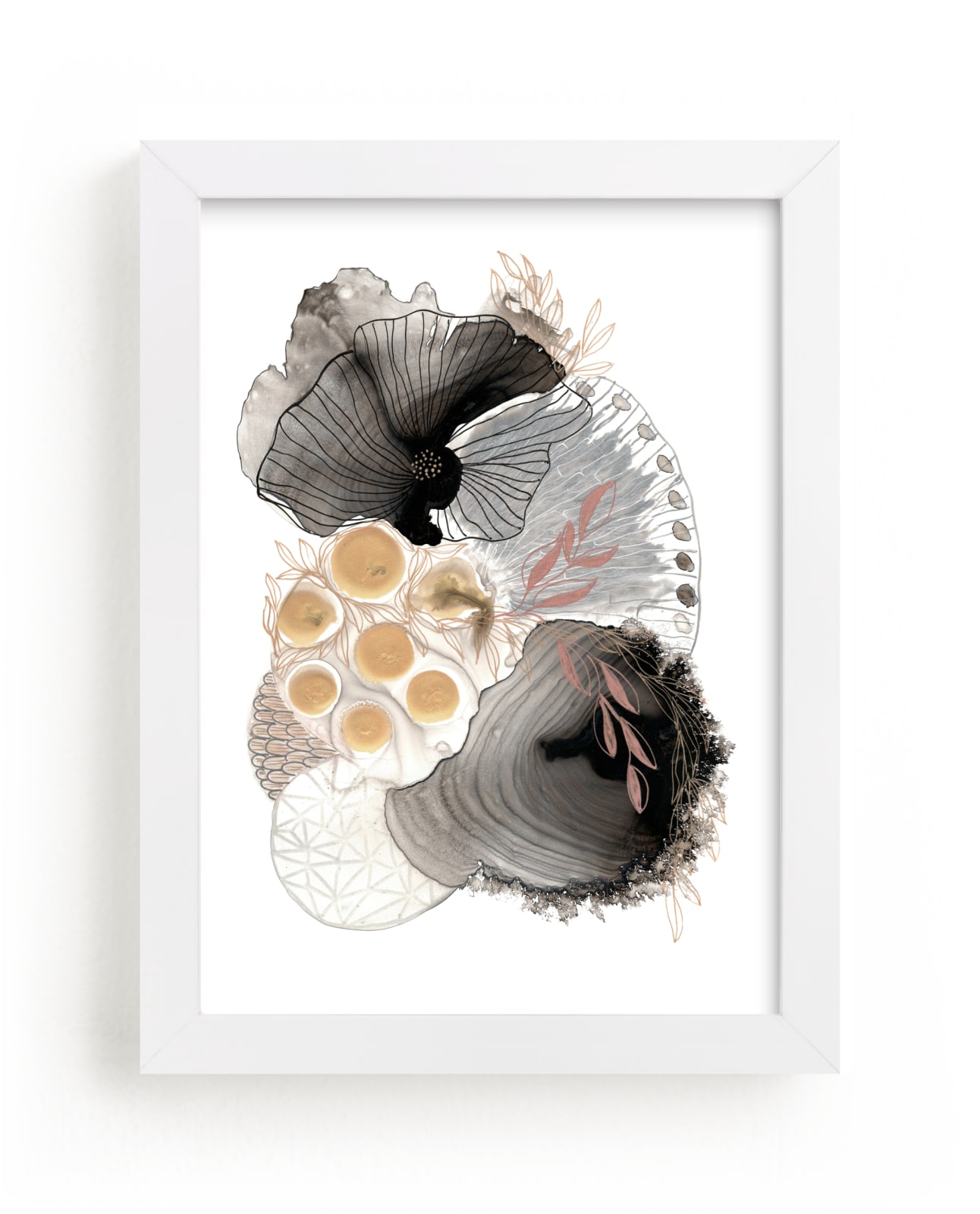"The World Is Your Oyster" - Limited Edition Art Print by Maggie Ramirez Burns in beautiful frame options and a variety of sizes.