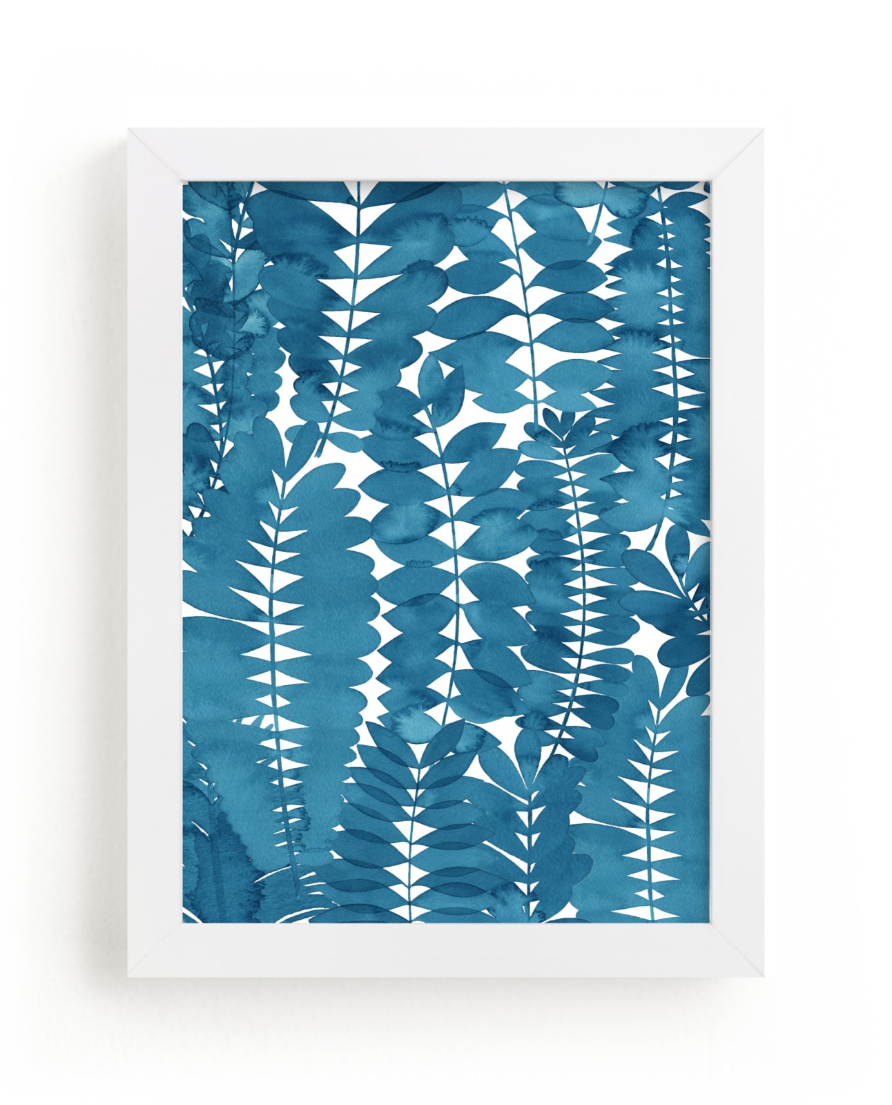 "Indigo Leaves" - Limited Edition Art Print by Natalie Ryan in beautiful frame options and a variety of sizes.