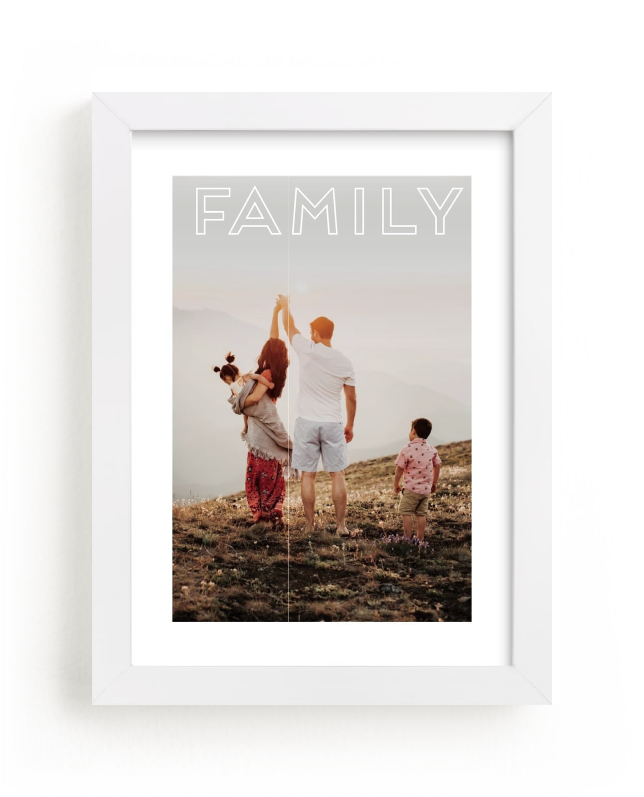 "Family above all" - Custom Photo Art by Johanna Phillips Huuva in beautiful frame options and a variety of sizes.