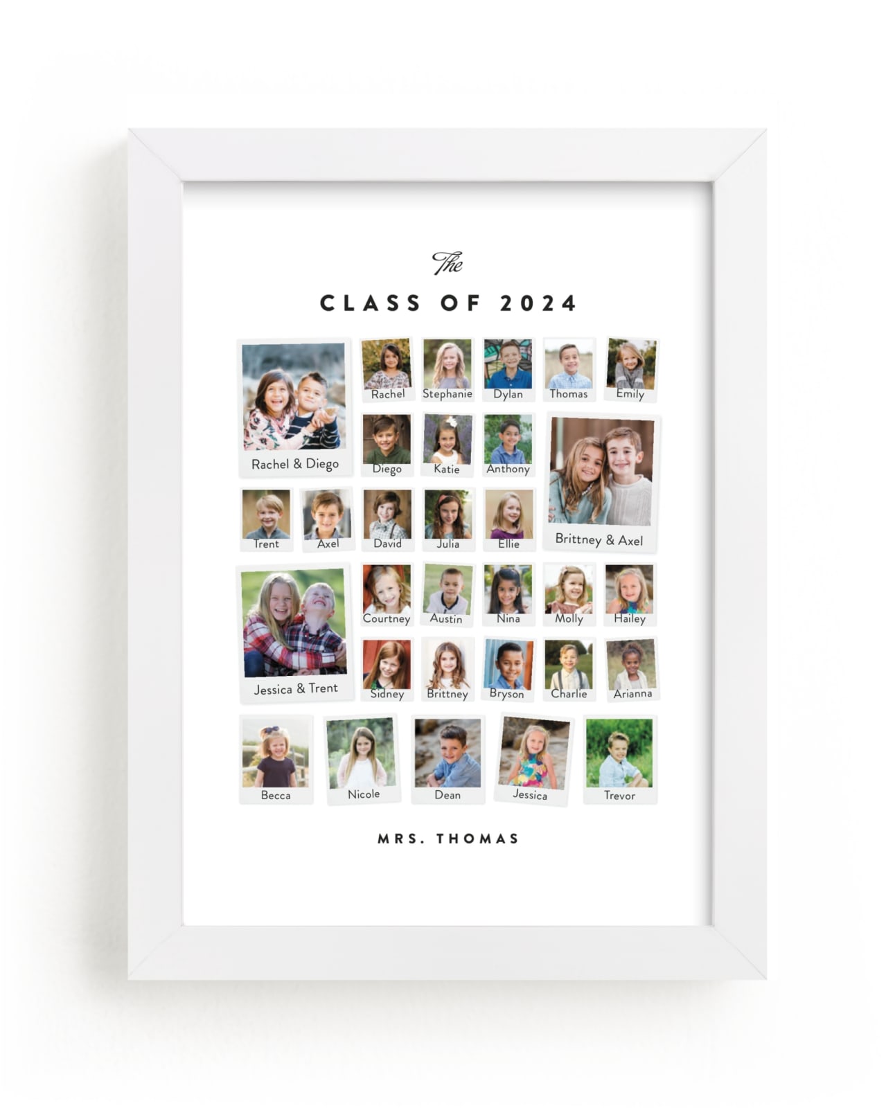 "Class Snapshot Gallery" - Custom Photo Art by Monica Tuazon in beautiful frame options and a variety of sizes.