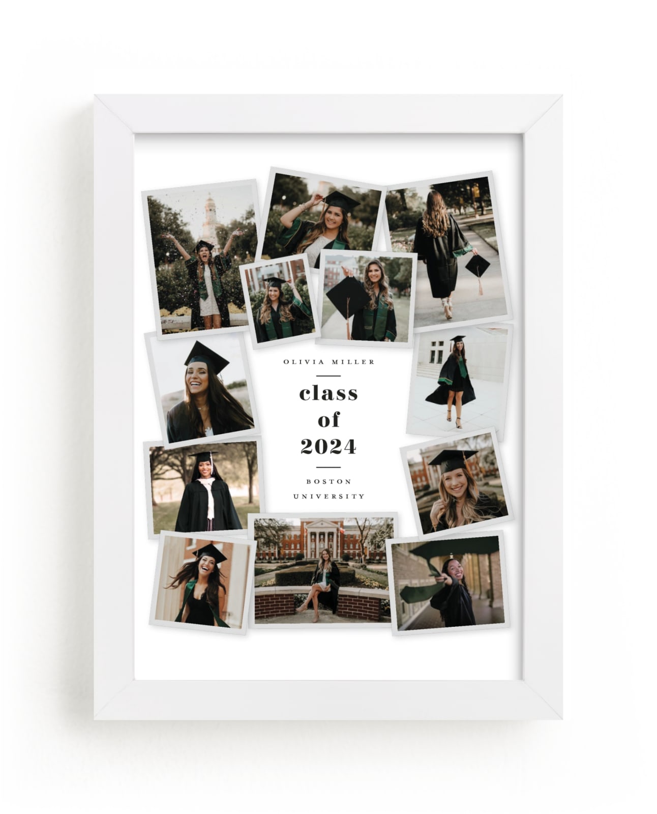 "Grad Collage I" - Custom Photo Art by Minted in beautiful frame options and a variety of sizes.