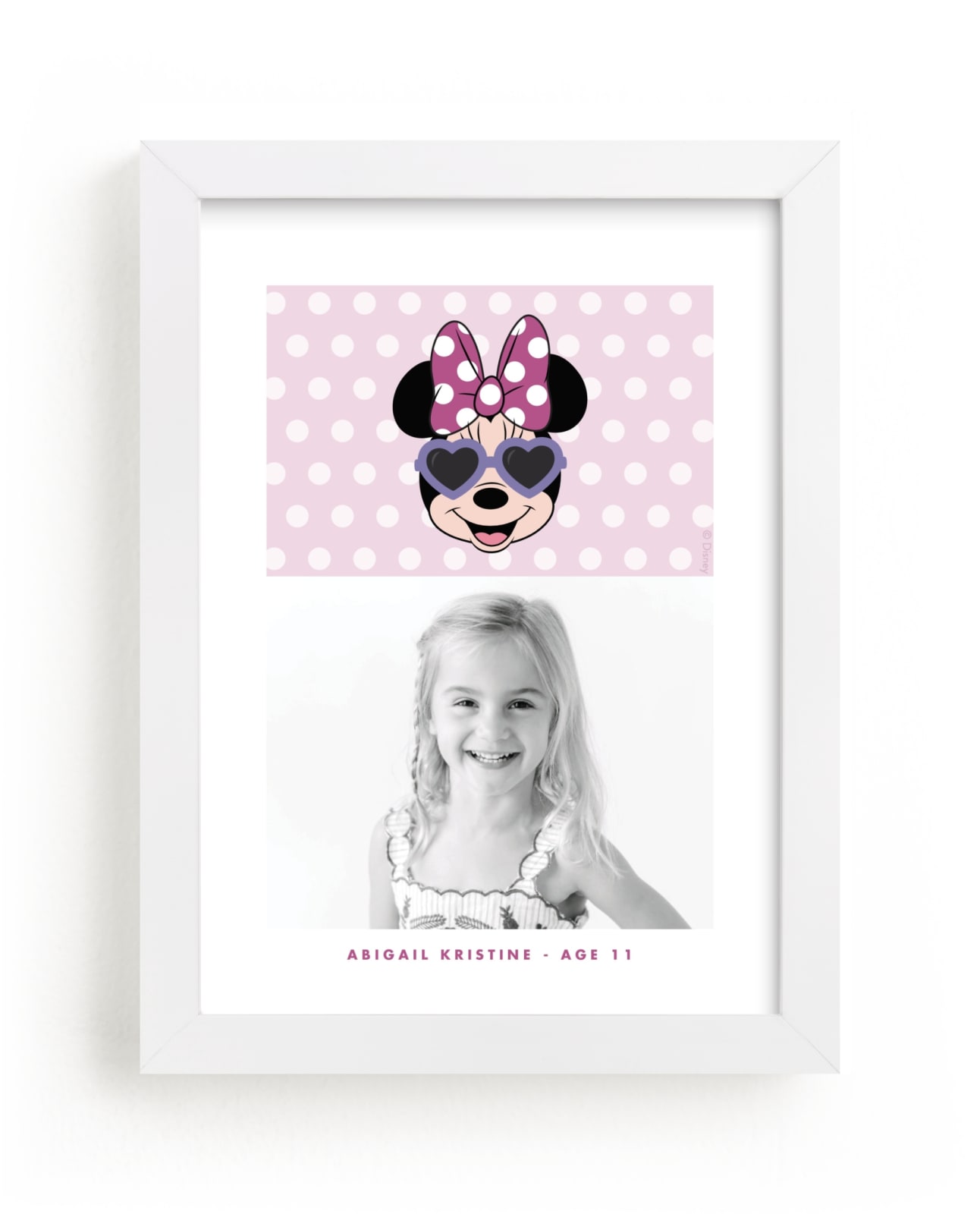 This is a pink photo art by Kacey Kendrick Wagner called Shine Bright Disney Minnie Mouse.