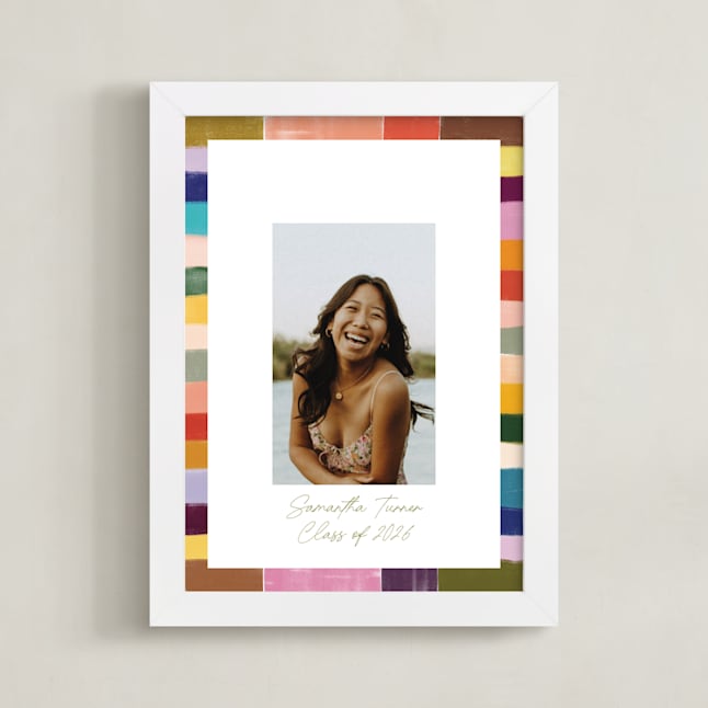 Colorful Tiles: Portrait Framed Photo