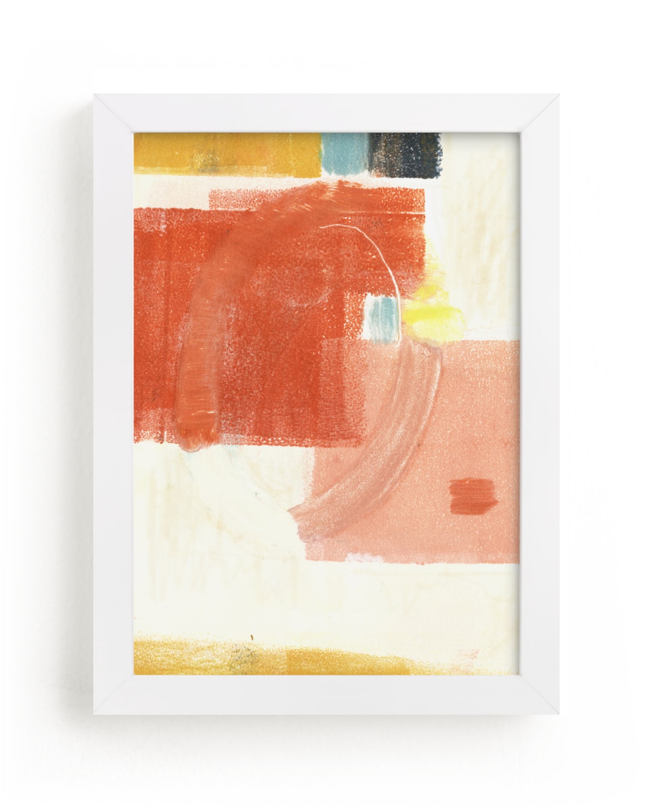 "Red Circle Composition" - Limited Edition Art Print by KATE QUALE in beautiful frame options and a variety of sizes.