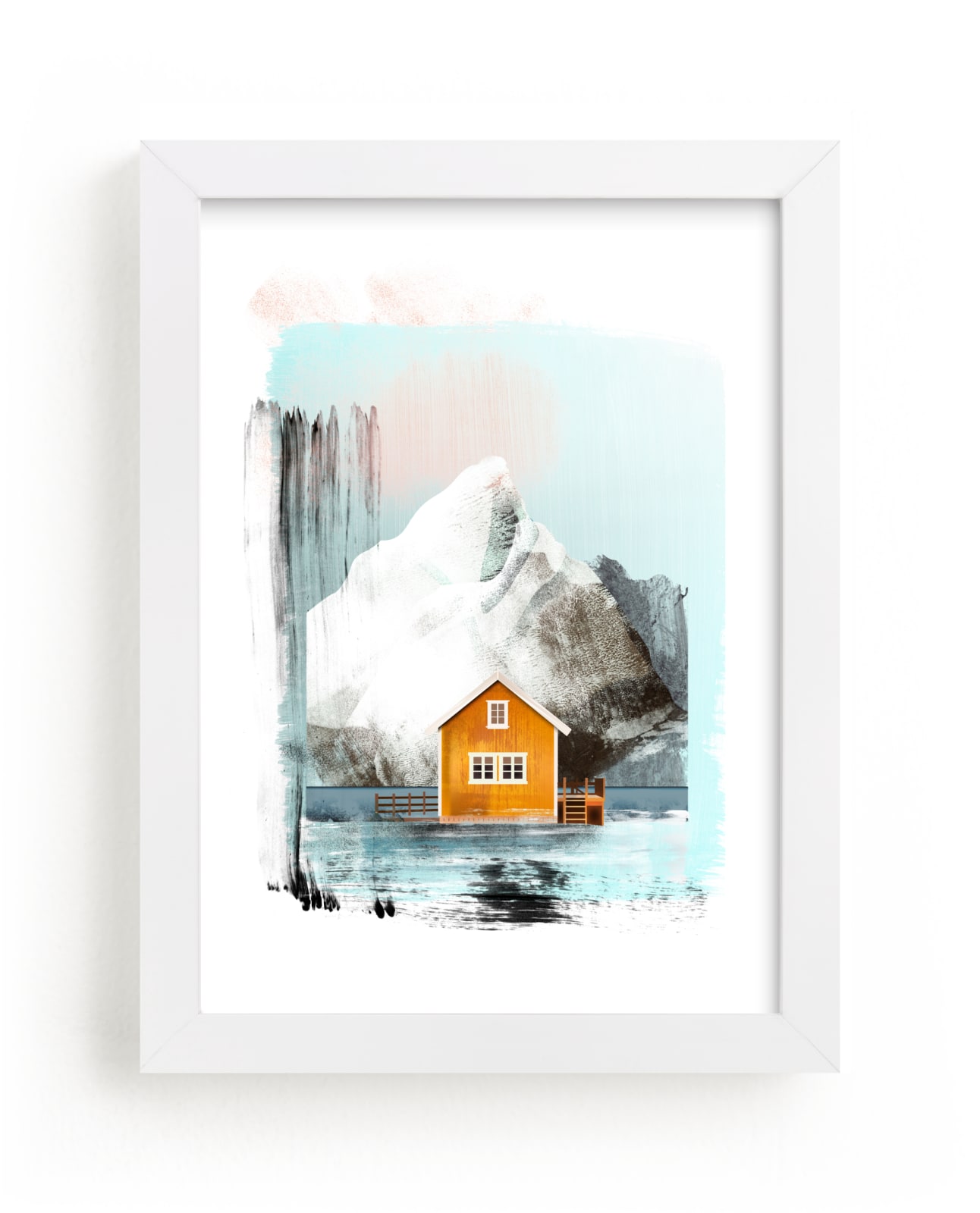 "Orange House" - Limited Edition Art Print by Mallory Grace in beautiful frame options and a variety of sizes.