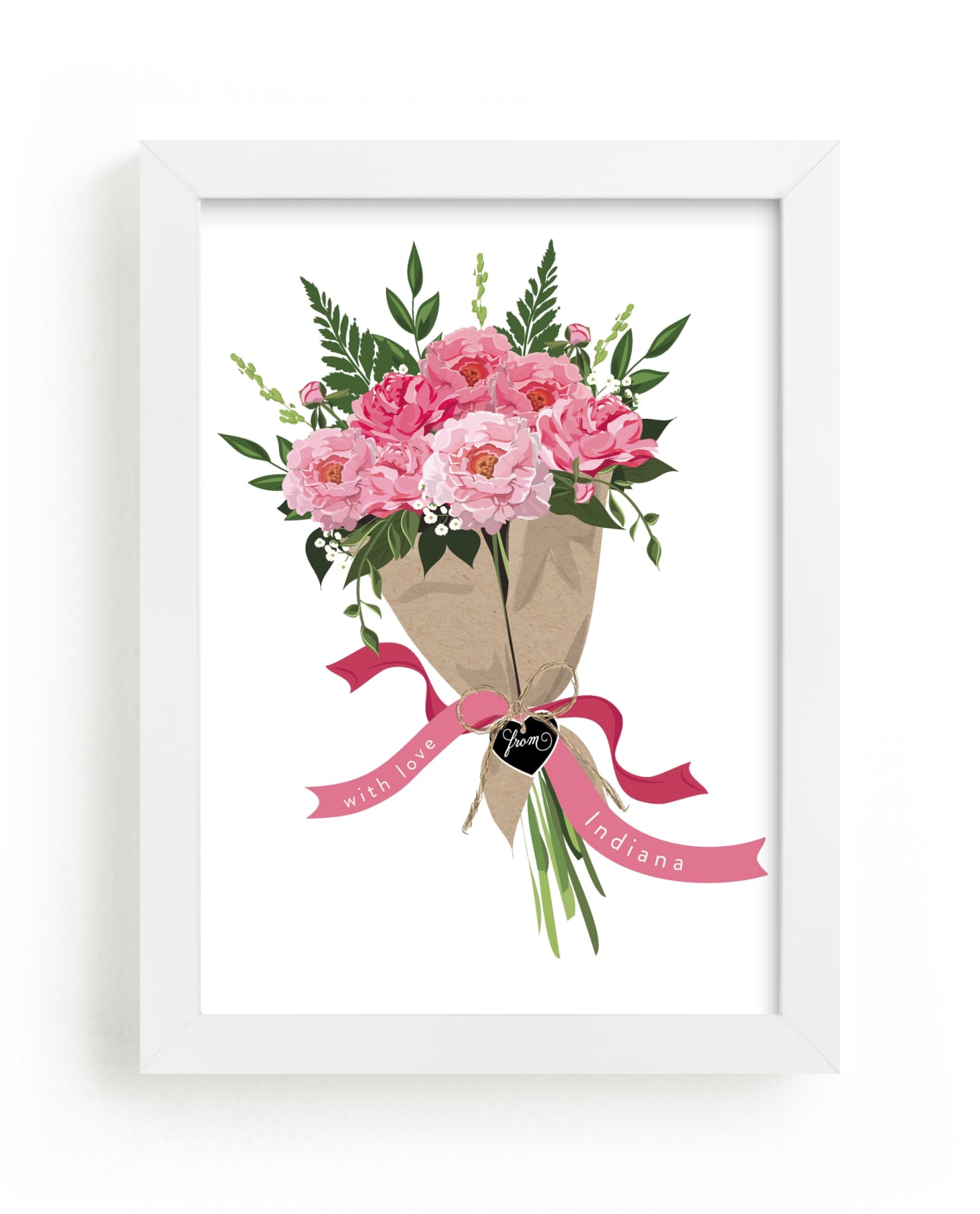 "Indiana Peony Bouquet" - Limited Edition Art Print by Susan Moyal in beautiful frame options and a variety of sizes.