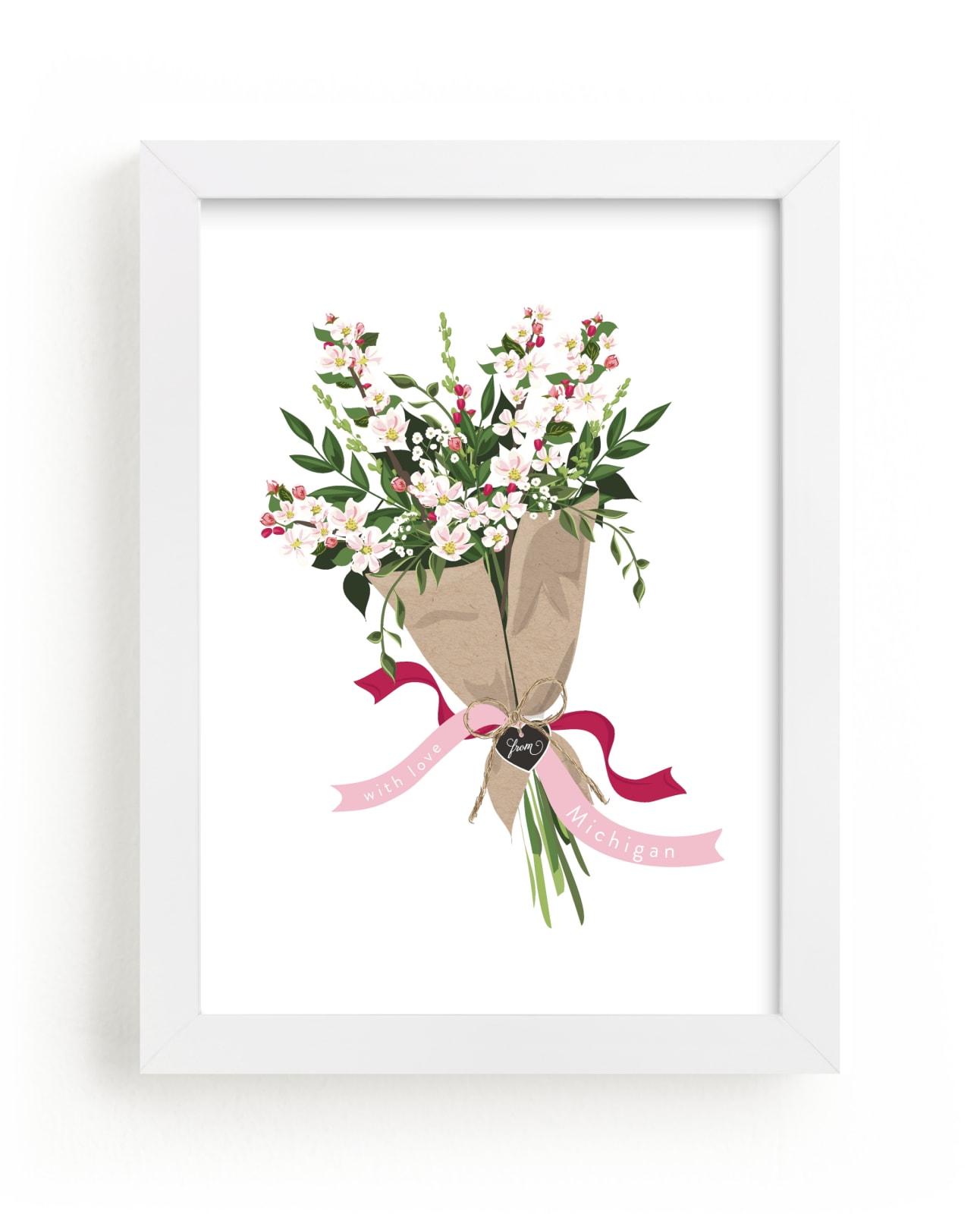 "Michigan Apple Blossom Bouquet" - Limited Edition Art Print by Susan Moyal in beautiful frame options and a variety of sizes.
