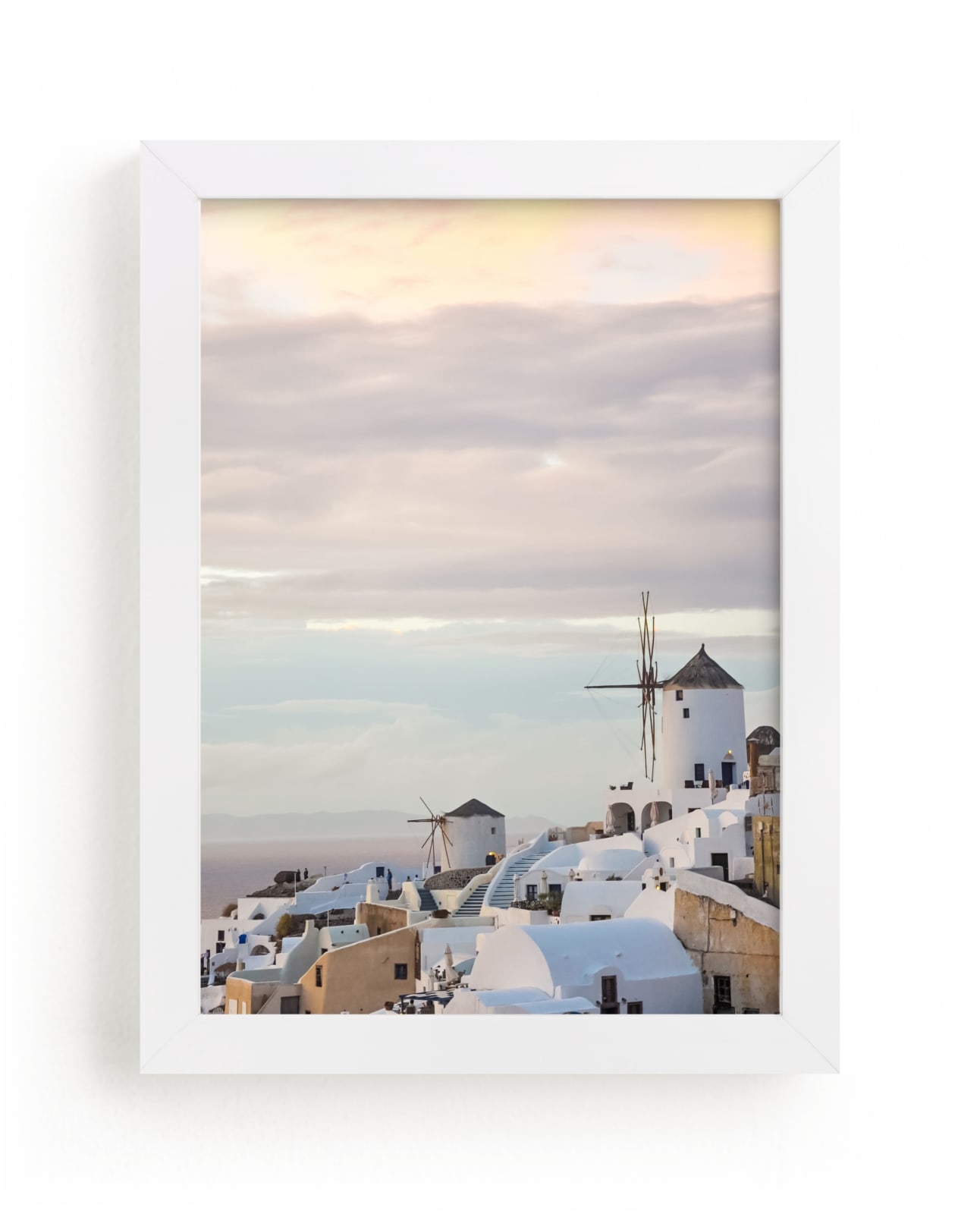 "Santorini" - Limited Edition Art Print by Qing Ji in beautiful frame options and a variety of sizes.