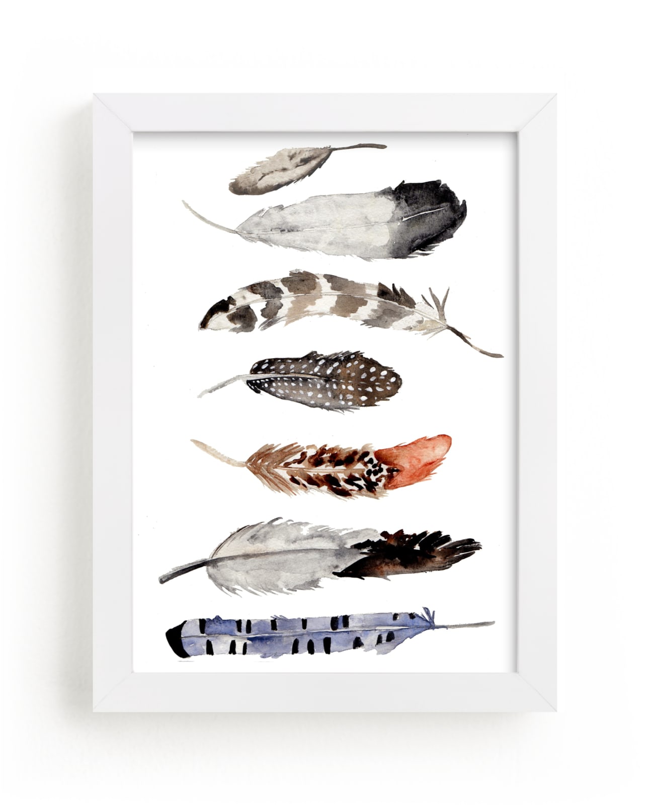 "Feather Print" - Limited Edition Art Print by Shannon Kirsten in beautiful frame options and a variety of sizes.