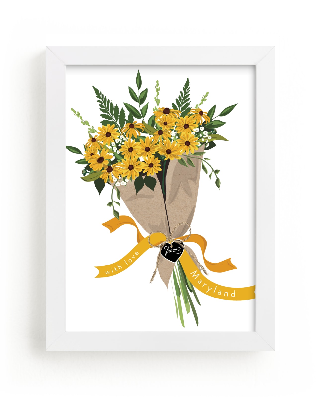 "Maryland Blackeyed Susan Bouquet" - Limited Edition Art Print by Susan Moyal in beautiful frame options and a variety of sizes.