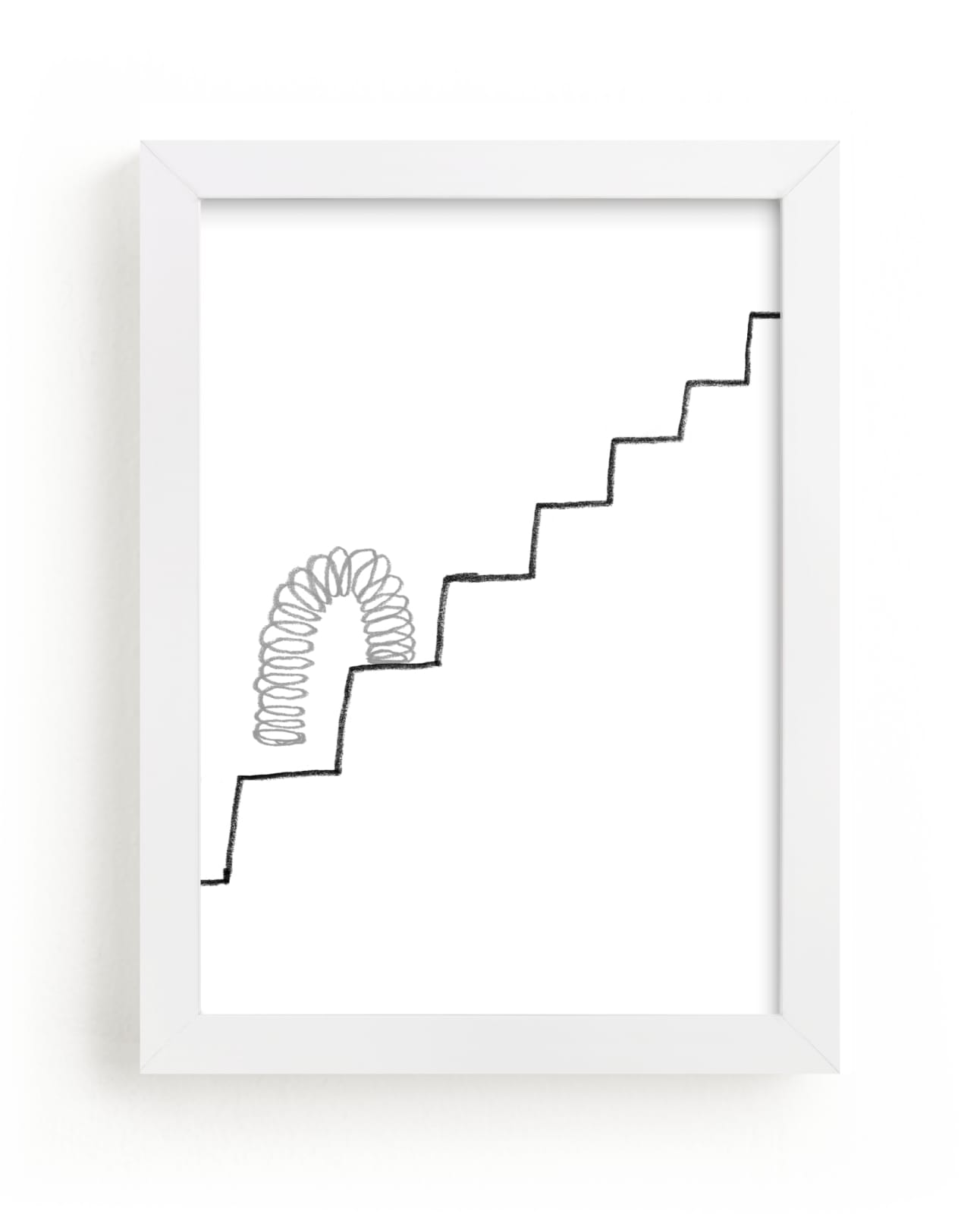 "Slinky on the Stairs" - Limited Edition Art Print by Elliot Stokes in beautiful frame options and a variety of sizes.