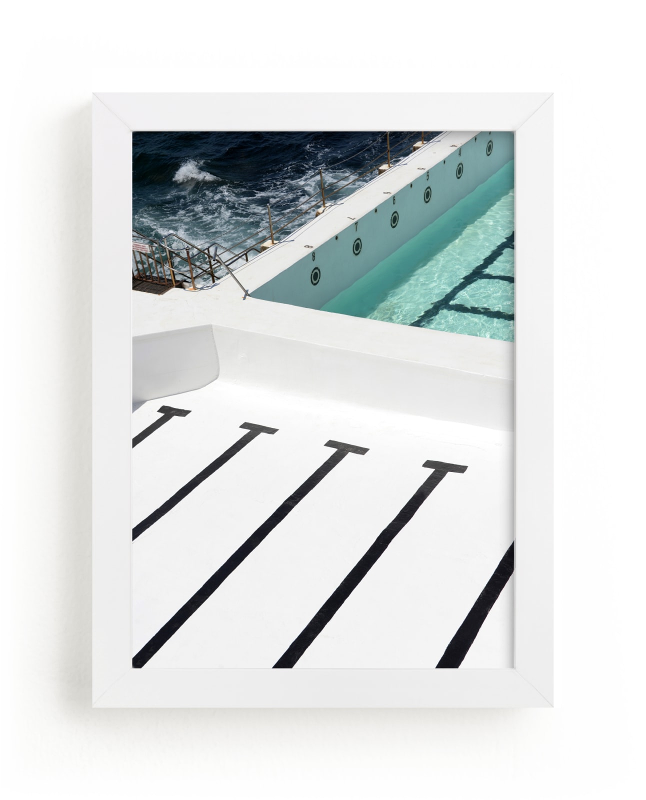 "Stripes Coastal" - Grownup Open Edition Non-custom Art Print by JD in beautiful frame options and a variety of sizes.