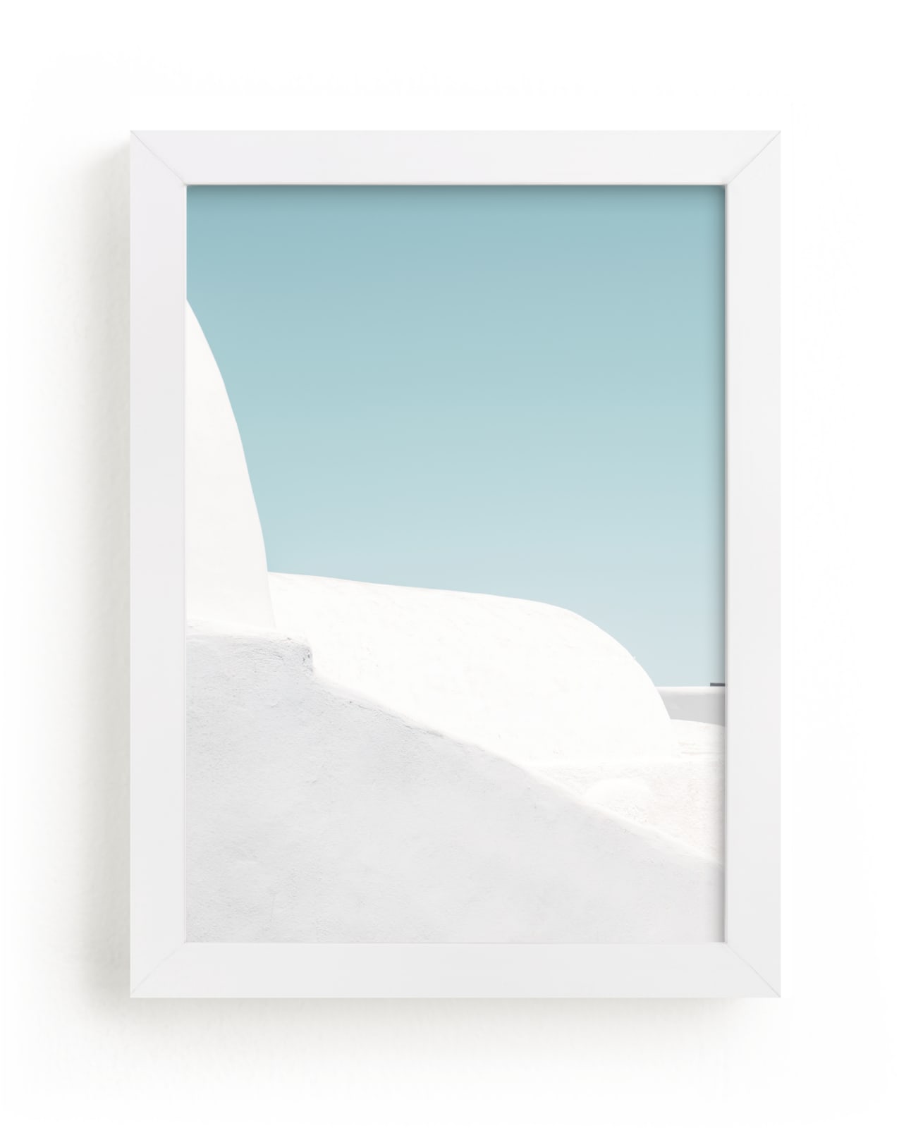 "Cycladic House I" - Grownup Open Edition Non-custom Art Print by Tania Medeiros in beautiful frame options and a variety of sizes.