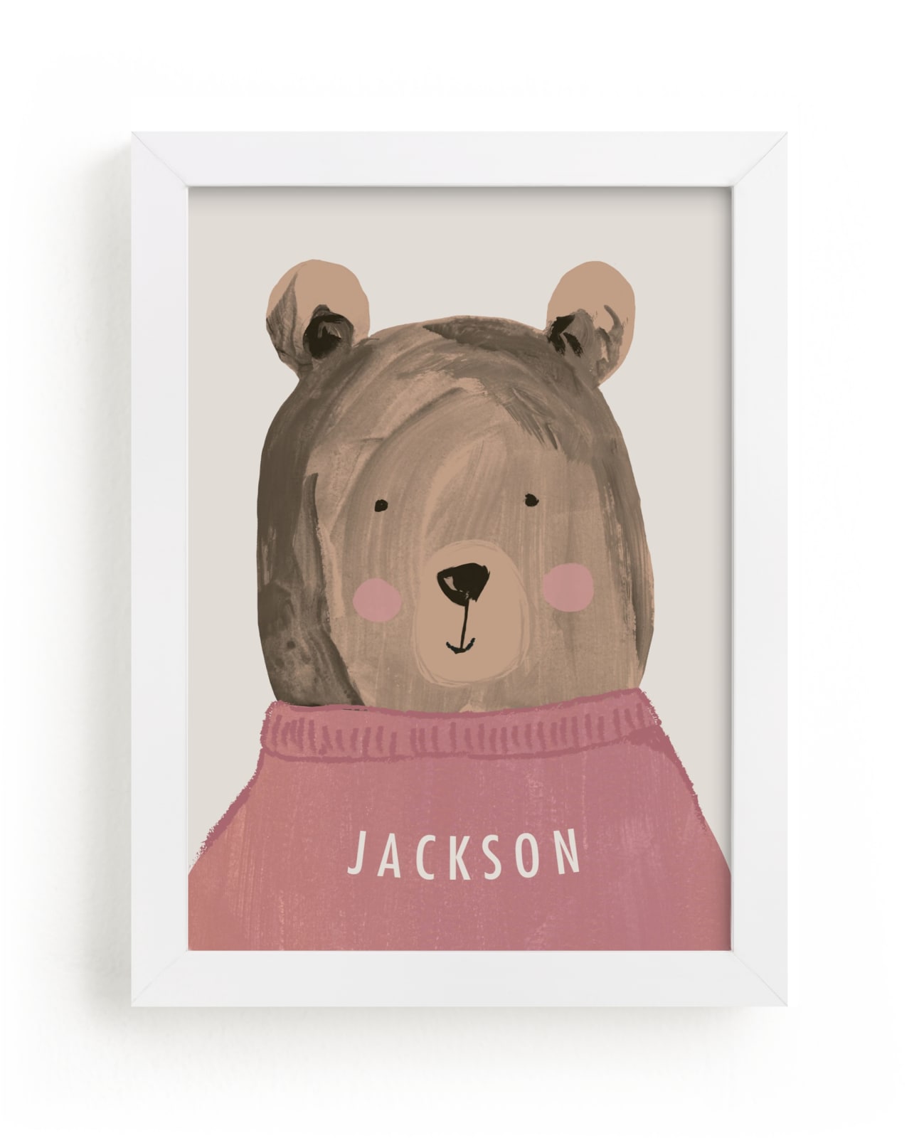"Little Bear" - Custom Open Edition Children's Art Print by Teju Reval in beautiful frame options and a variety of sizes.