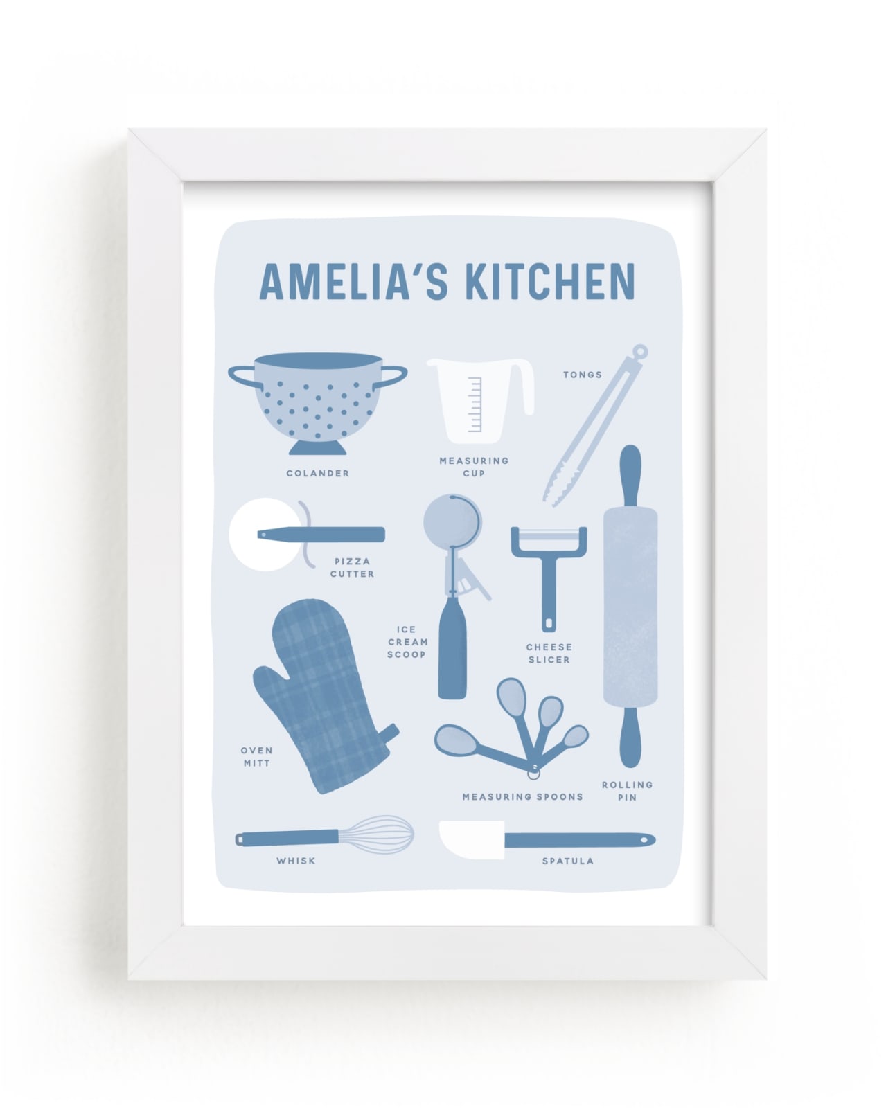 "Kitchenware" - Custom Open Edition Children's Art Print by Dawn Pope in beautiful frame options and a variety of sizes.