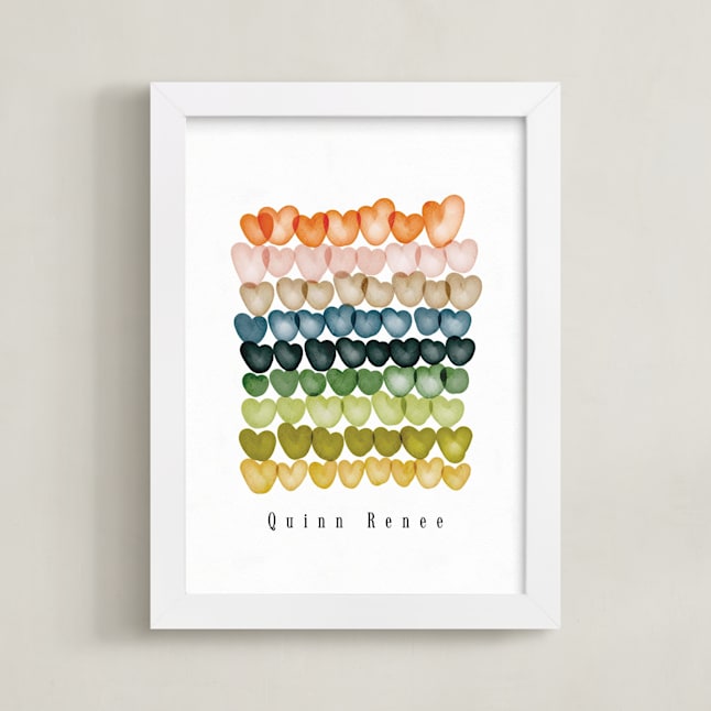 "My heart is full" - Custom Open Edition Children's Art Print by Britt Mills in beautiful frame options and a variety of sizes.