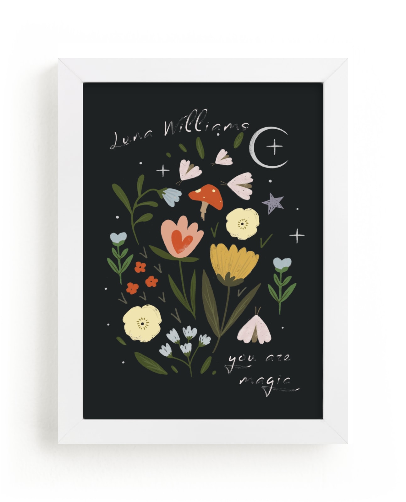 "Magic Florals" - Custom Open Edition Children's Art Print by Hannah Williams in beautiful frame options and a variety of sizes.
