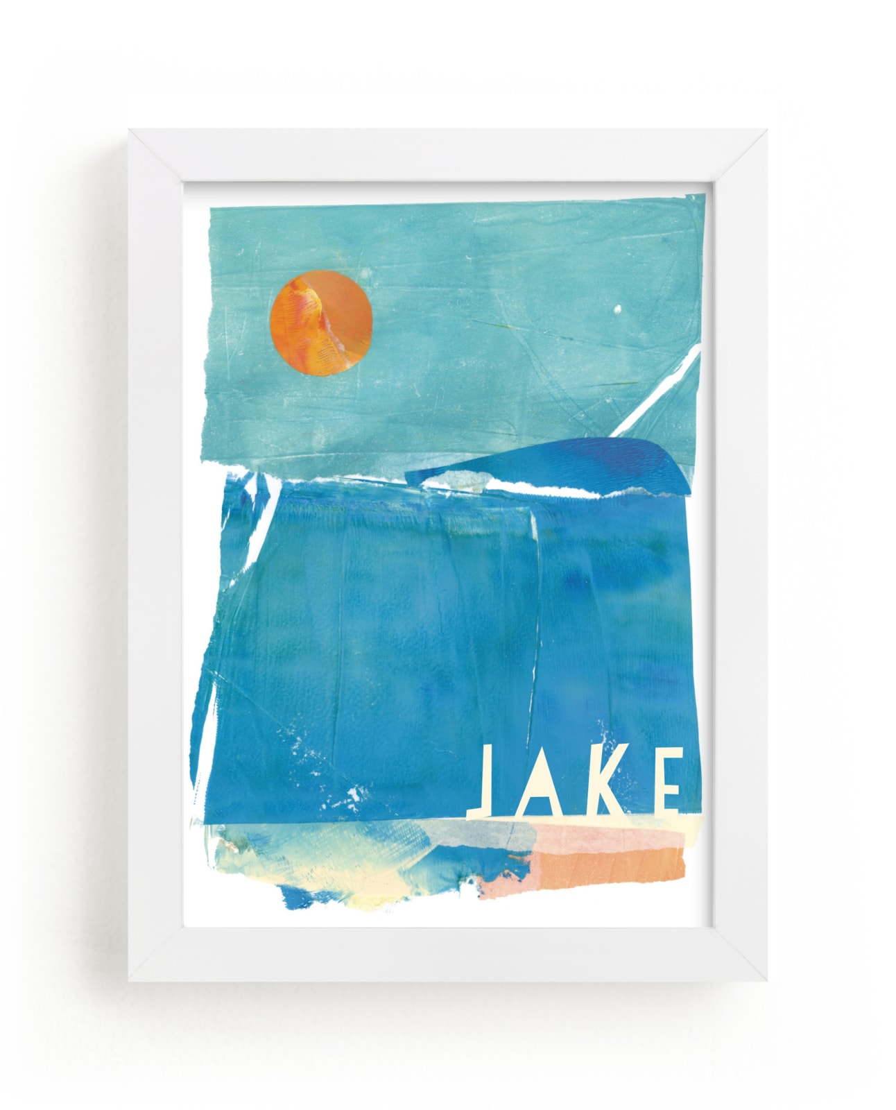 "Night Swim" - Custom Open Edition Children's Art Print by sue prue in beautiful frame options and a variety of sizes.