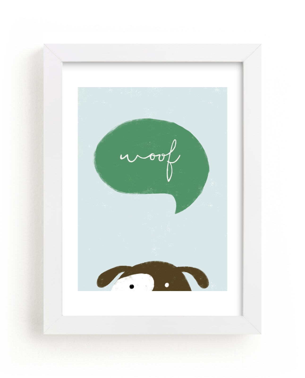 "Woof" - Limited Edition Art Print by Pixel and Hank in beautiful frame options and a variety of sizes.