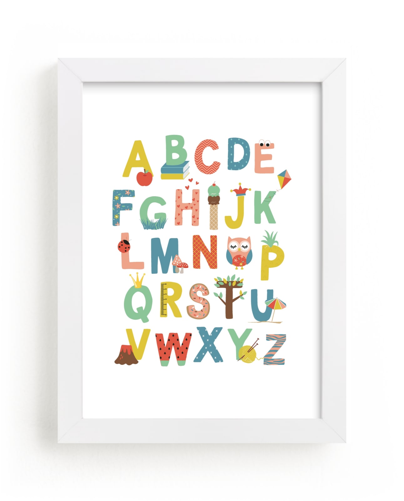 "Illustrated Alphabet" - Limited Edition Art Print by Annie Holmquist in beautiful frame options and a variety of sizes.