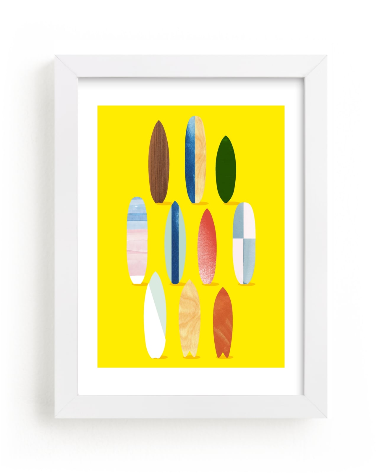 "Surfboard Pose" - Limited Edition Art Print by Baumbirdy in beautiful frame options and a variety of sizes.