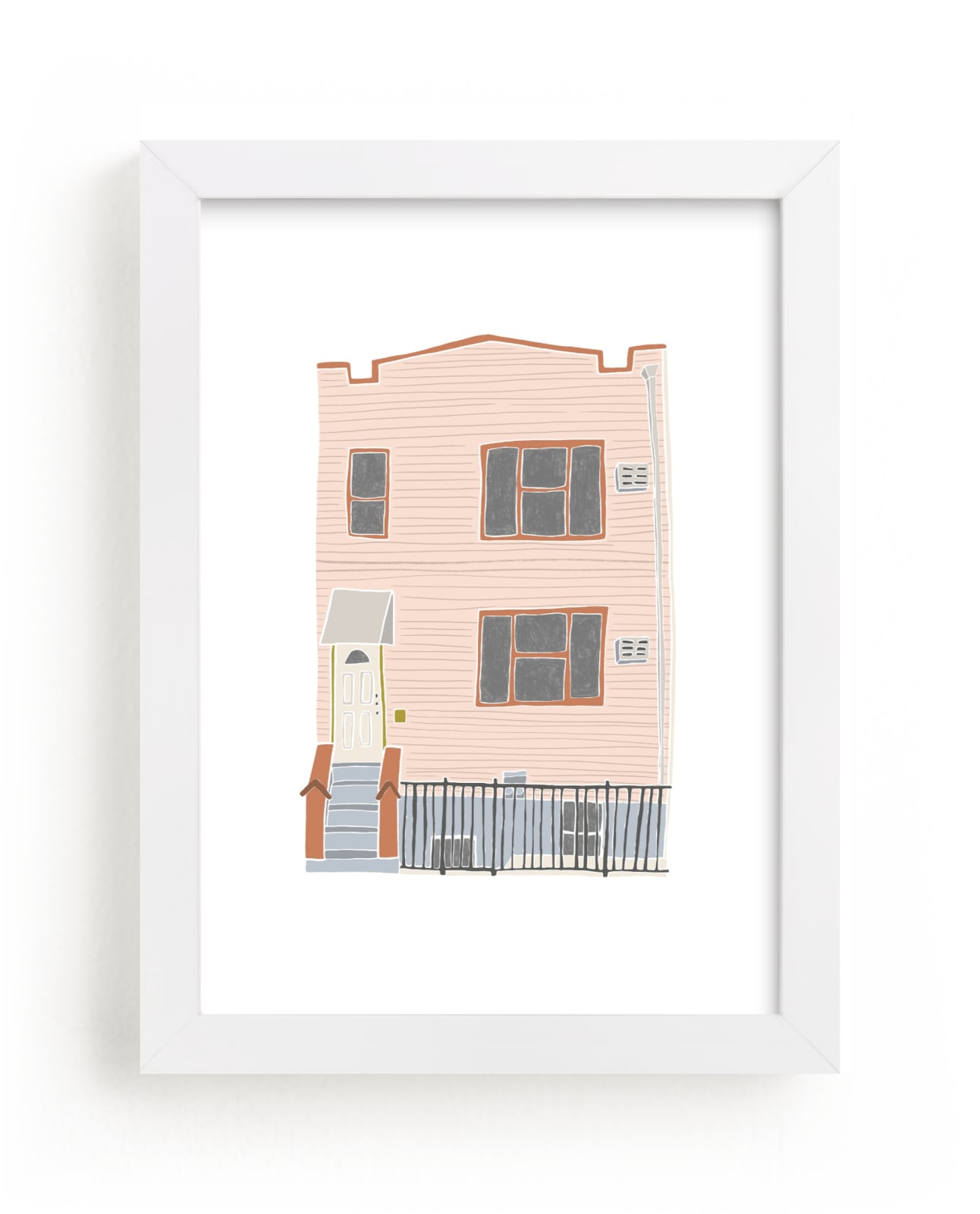 "Home in Greenpoint" - Limited Edition Art Print by Alicia Schultz in beautiful frame options and a variety of sizes.