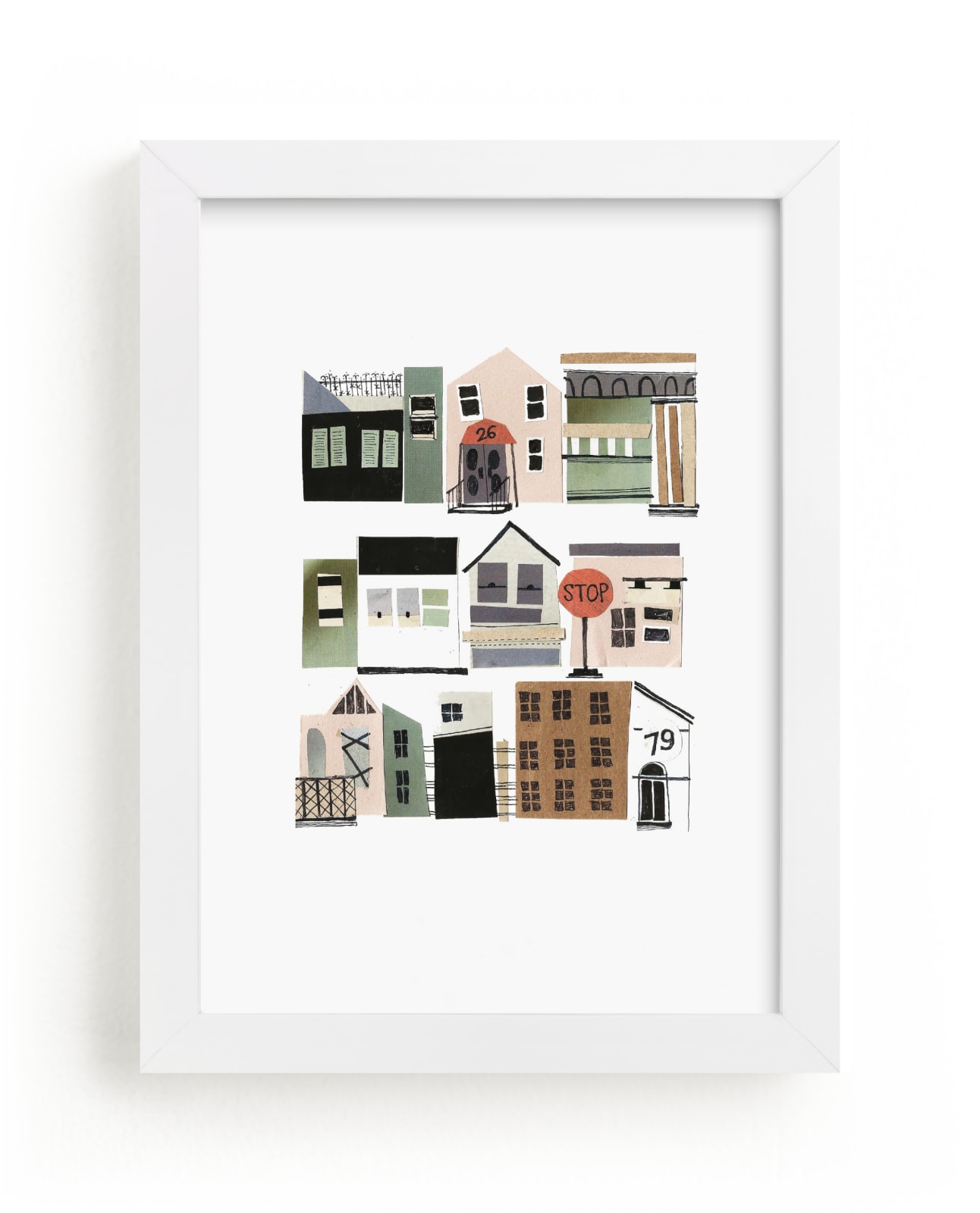 "Townhouse" - Limited Edition Art Print by Jenna Skead in beautiful frame options and a variety of sizes.
