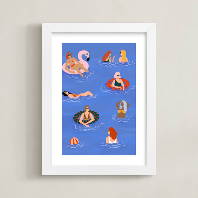 "Pool Party" - Limited Edition Art Print by Pati Cascino in beautiful frame options and a variety of sizes.