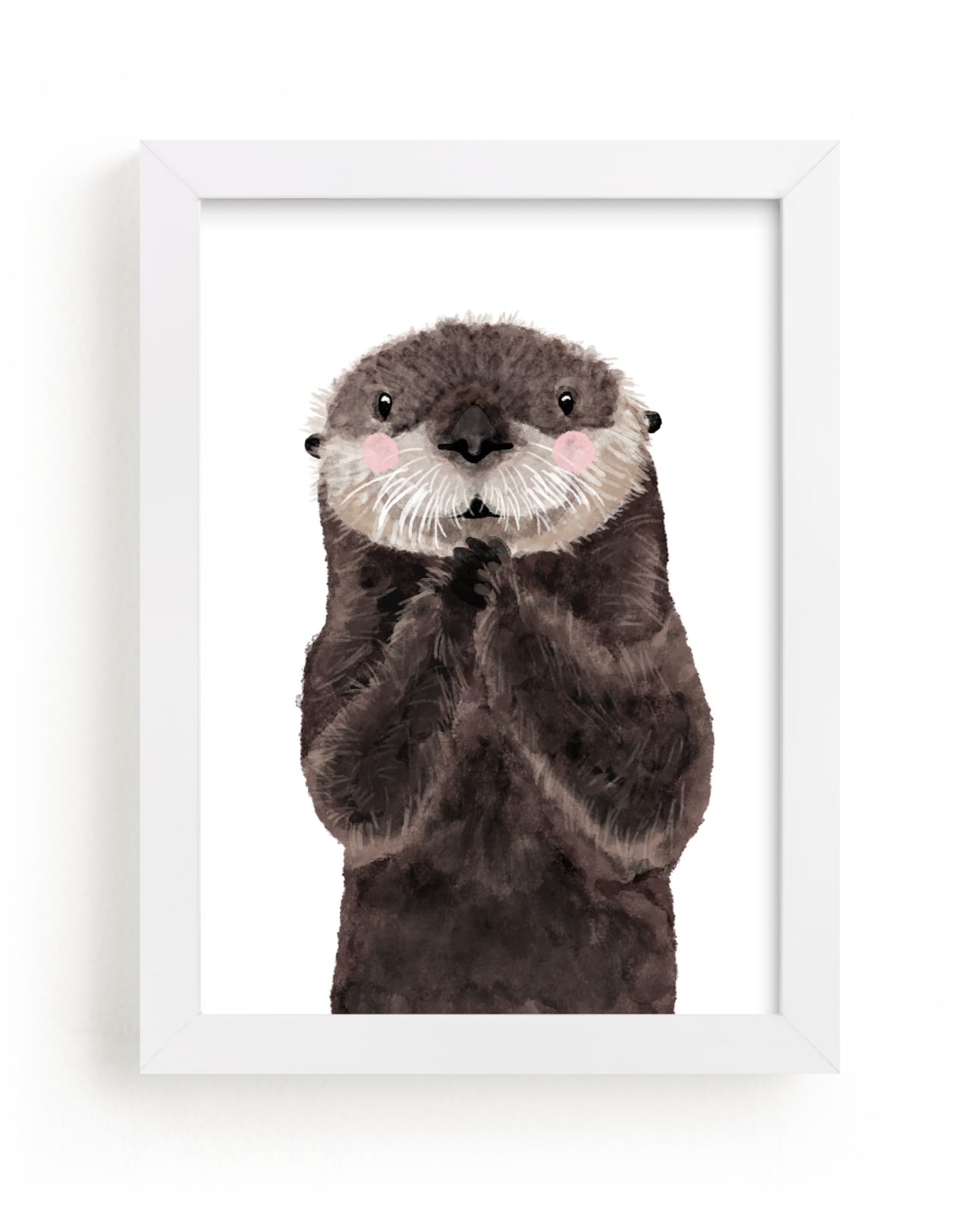 "Baby Animal Sea Otter" - Limited Edition Art Print by Cass Loh in beautiful frame options and a variety of sizes.
