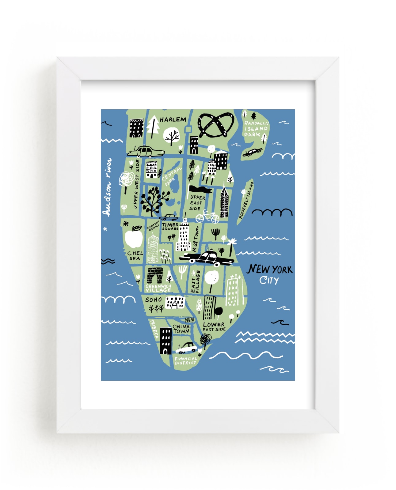 "I love New York" - Limited Edition Art Print by Jordan Sondler in beautiful frame options and a variety of sizes.