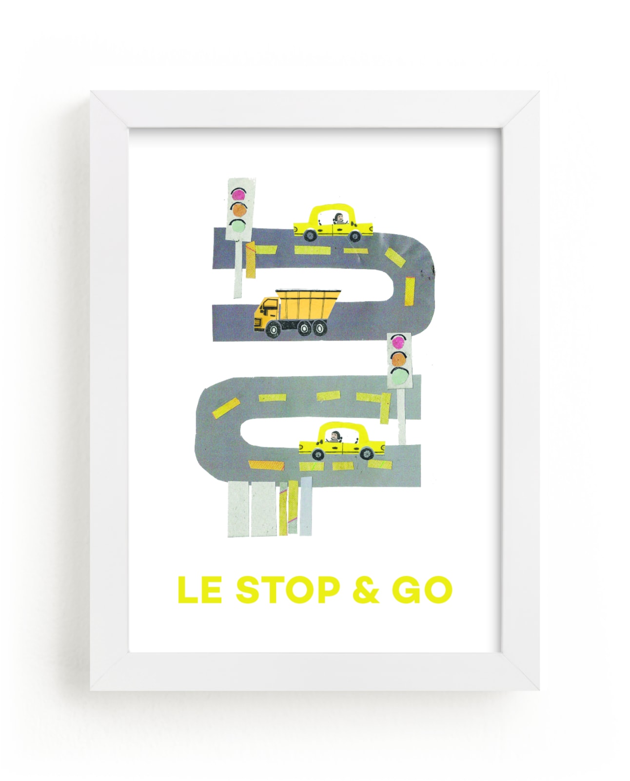 "Le Stop and Go" - Limited Edition Art Print by Jenna Skead in beautiful frame options and a variety of sizes.