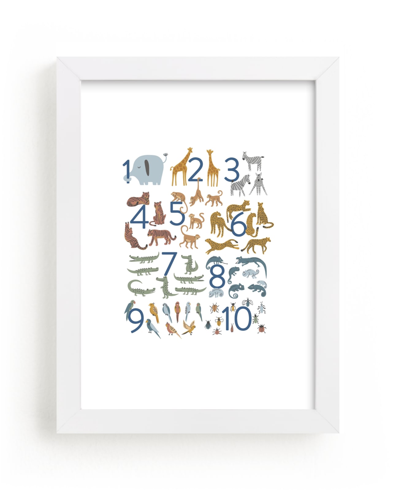 "Wild Numbers" - Limited Edition Art Print by Teju Reval in beautiful frame options and a variety of sizes.