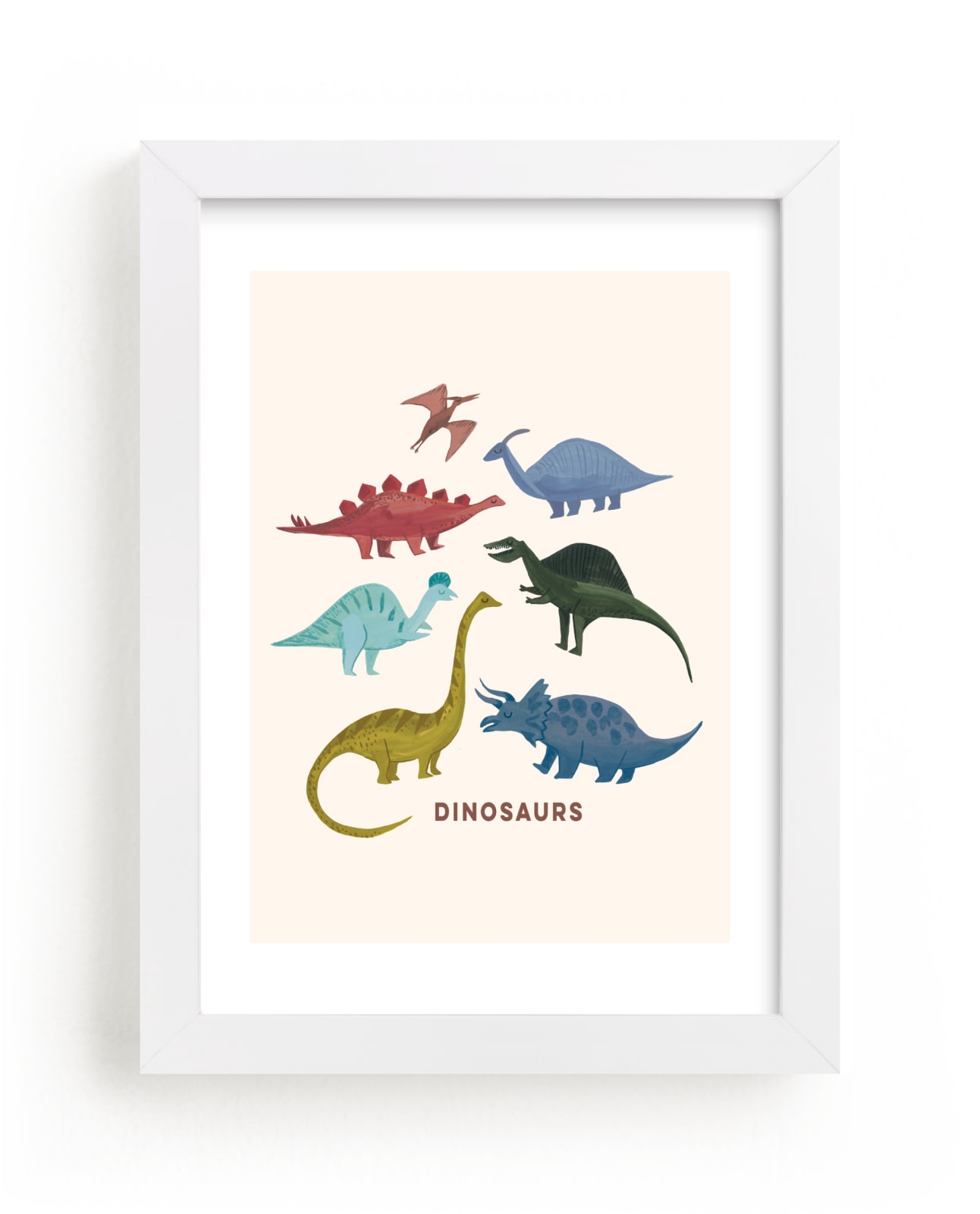 "Dinosaurs in color" - Limited Edition Art Print by Teju Reval in beautiful frame options and a variety of sizes.