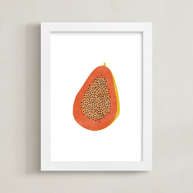 "Papaya" - Limited Edition Art Print by Anupama in beautiful frame options and a variety of sizes.